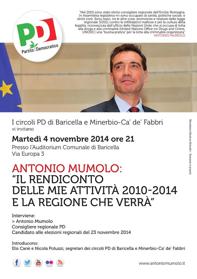Incontri con Antonio Mumolo, candidato consigliere regionale