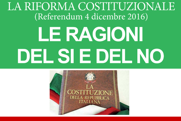 Le ragioni del Sì e del No – Incontro sulla riforma costituzionale