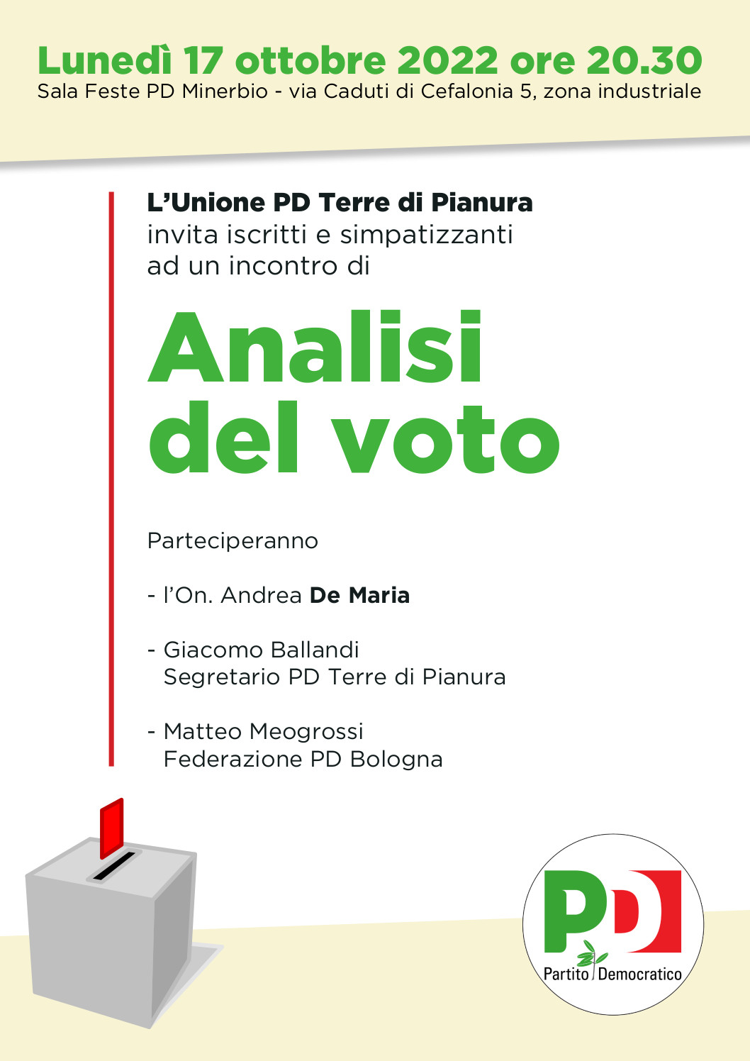 Incontro di analisi del voto